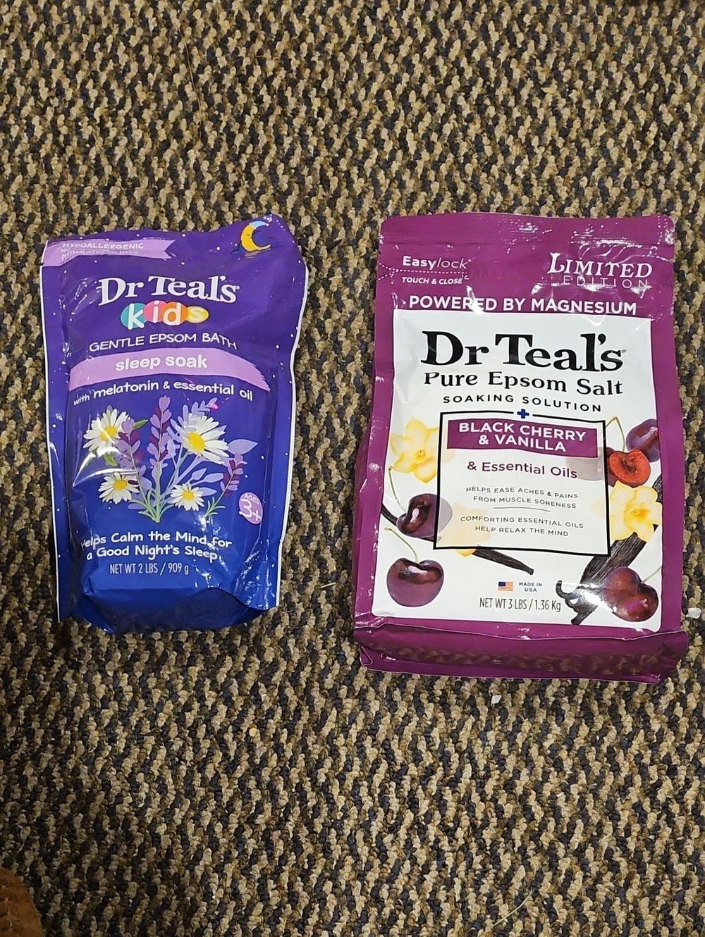 Kids Sleep Soak & Black Cherry & Vanilla Epsom Salt - Purple